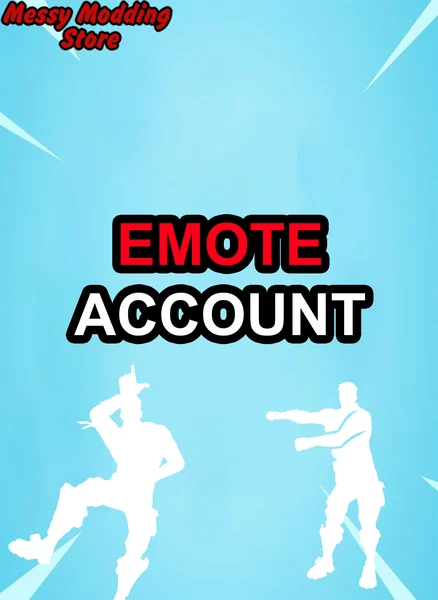 Fortnite Full Access Accounts with Emote — MessyModdingStore. FN account tier card art.