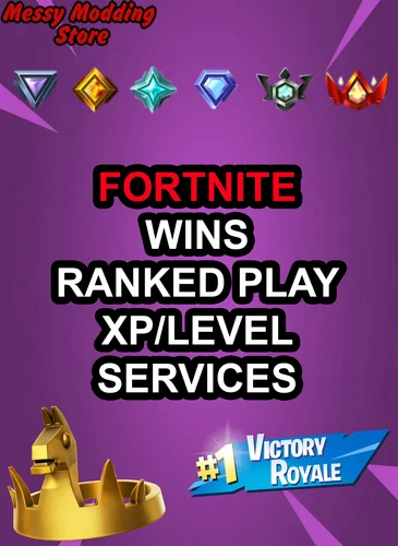 Fortnite Wins & Ranked Boost — MessyModdingStore. Fortnite boosting, accounts, V-Bucks, and skins.