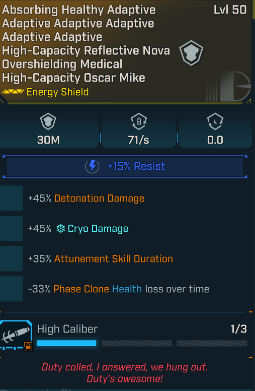 Borderlands 4 – Modded/Modified 30Mil Shield 44 Class Mod perks+ 74 Enhancement Perks — MessyModdingStore