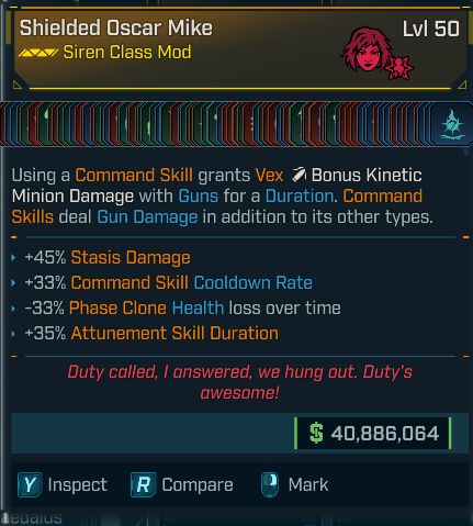 Borderlands 4 – MODIFIED VEX CLASSMODE – ALL (200+) SKILLS ALLOCATED – BEST MODDDED — MessyModdingStore