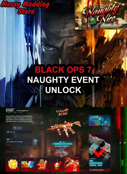 Call of Duty Black Ops 7 (BO7): Naughty Nice Event boost — MessyModdingStore