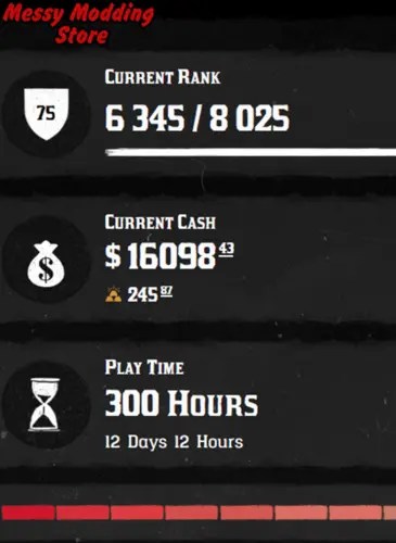 (PS/XBOX) Red Dead Redemption 2 Modded Account Pre-Made Rank 75 16,000 Cash + 245 Gold Bars — MessyModdingStore
